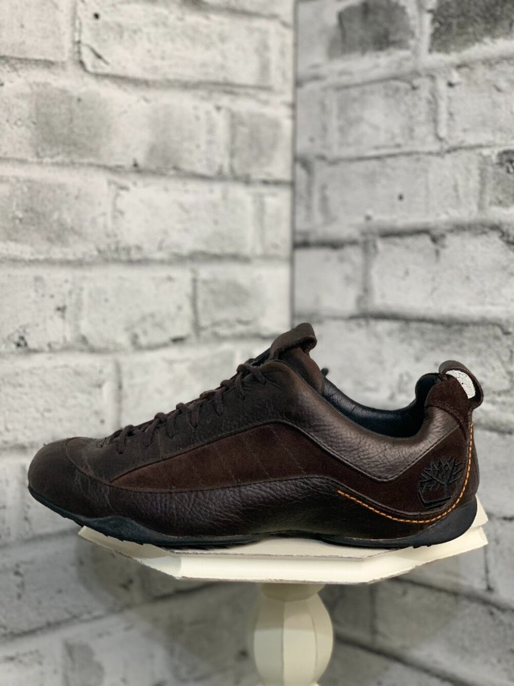 Timberland Men's Dark Brown Leather Low-Top Sneaker